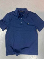 9324-Brooks Brothers İndigo Polo Yaka İnterlok Kumaş Tshırt