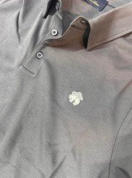 9325-Brooks Brothers Antrasit Polo Yaka İnterlok Kumaş Tshırt