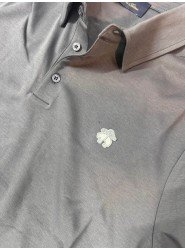9325-Brooks Brothers Antrasit Polo Yaka İnterlok Kumaş Tshırt
