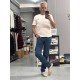 9329-BOSS İndigo Pamuklu Pantolon