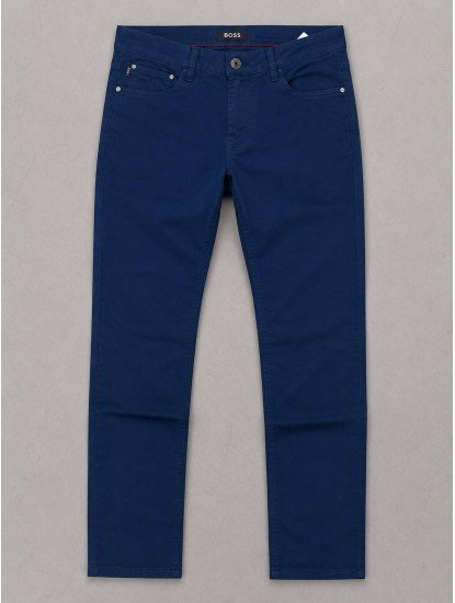 9329-BOSS İndigo Pamuklu Pantolon