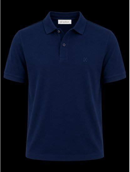 9333-NTW Lacivert Pike Kumaş Polo Yaka Tshırt