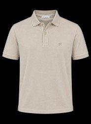 9334-NTW Bej Pike Kumaş Polo Yaka Tshırt
