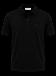 9335-NTW Siyah Pike Kumaş Polo Yaka Tshırt