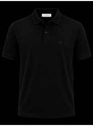 9335-NTW Siyah Pike Kumaş Polo Yaka Tshırt