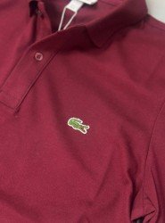 9336-LCST Bordo Pike Kumaş Polo Yaka Tshırt