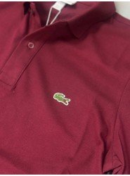 9336-LCST Bordo Pike Kumaş Polo Yaka Tshırt