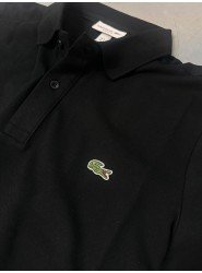 9337-LCST Siyah Pike Kumaş Polo Yaka Tshırt