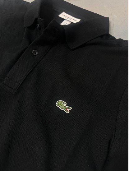9337-LCST Siyah Pike Kumaş Polo Yaka Tshırt