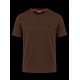 9343-Zegna Kahve  Modal Kumaş Metal Logo  Basıc Tshırt