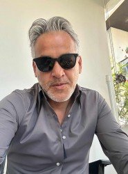 9351-Briva  Antrasit Gizli Düğme Dik Yaka Slim Gömlek