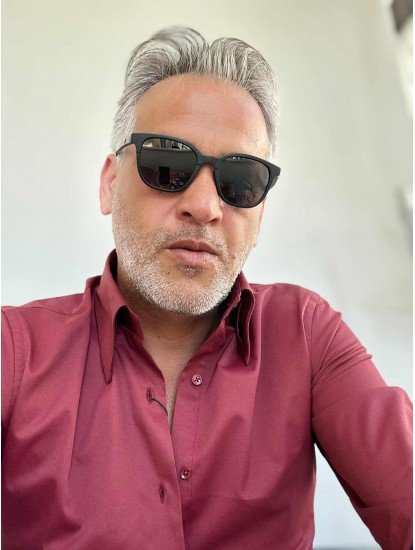 9352-Briva Bordo Gizli Düğme Dik Yaka Slim Gömlek