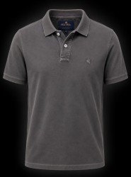 9362-Brooks Brothers Antrasit Polo Yaka Yıkamalı Pamuk Kumaş Tshırt