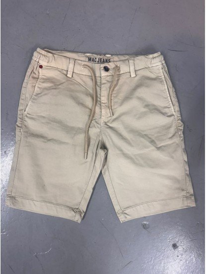 9364-MAC JEANS Krem Likralı Şort