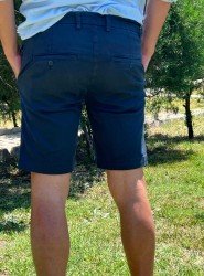 9365-MAC JEANS Lacivert  Likralı Şort