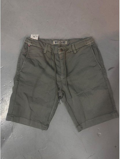 9366-MAC JEANS Haki  Likralı Şort