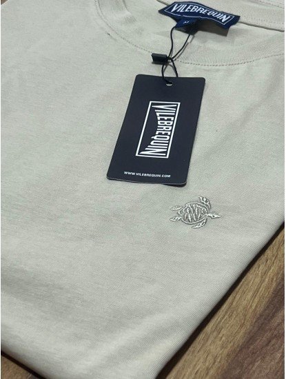 12377-VLBQN Vizon Tona Ton Bisiklet Yaka Tshirt