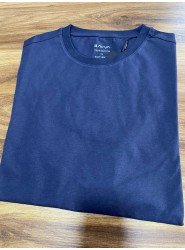 12401-AVVA Lacivert Bisiklet Yaka Tshirt