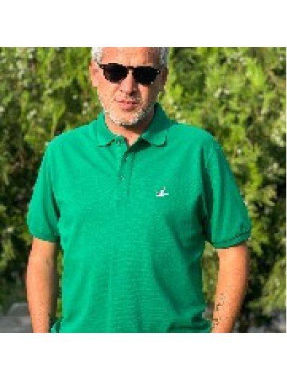 12416-BYMN Yeşil Polo Yaka Tshirt