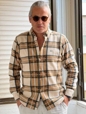2276-LCST Slim Fit Sütlü Kahve Oduncu Gömlek