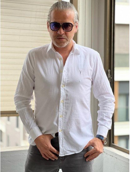 2281-ALSNT Beyaz Slim Fit Gömlek