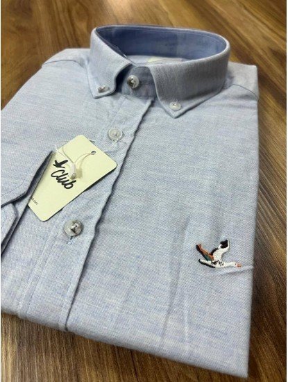 2520-BYMN Açık Mavi Pamuk Comfort Fit Gömlek