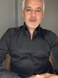 2561-Brıva  Siyah Dik Yaka Slim Fit Gömlek