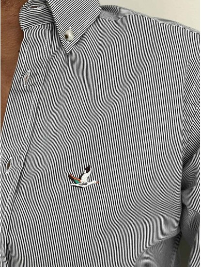 2740- BYMN Bayaz İnce Çizgili  Comfort Fit Gömlek 