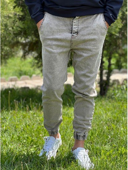 7036-Dont Panic Siyah Taşlanmış Kot Pantolon