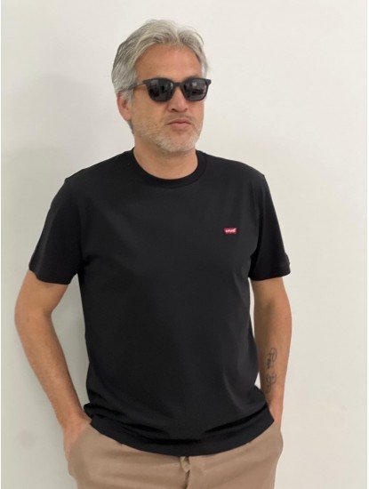 8276-LV Siyah Önü Nakışlı Slim Fit  Tshirt