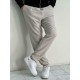 8313-VLBQN Taş Rengi Keten Pantolon