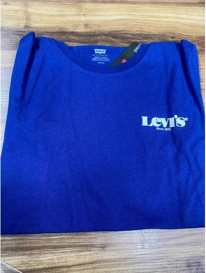 8361-LV Saks Mavisi Bisiklet Yaka Tshırt