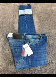 8518-PRD Mavi Kot Regular Pantolon