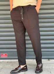 8523-JC Siyah Keten Pantolon
