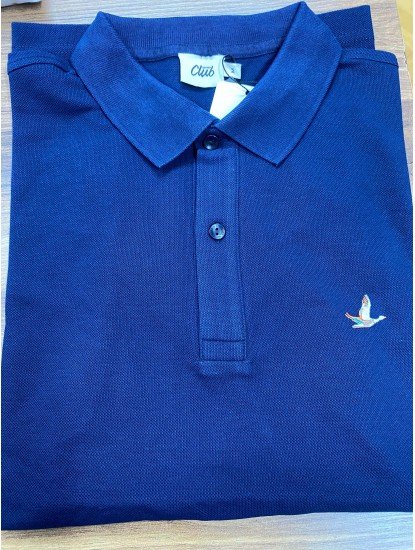 8542-BYMN Lacivert Pike Kumaş polo Yaka Tshırts