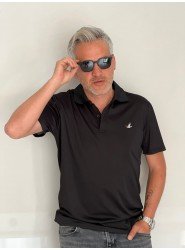 8544-BYMN Siyah Klima Kumaş polo Yaka Tshırt