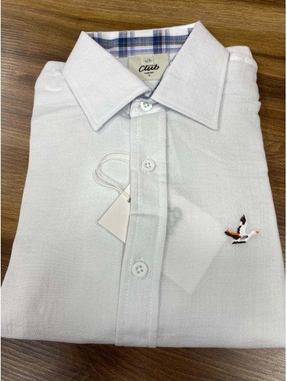 8591-BYMN Taş Rengi Slim Fit Müslin Gömlek