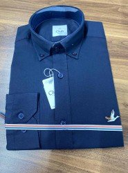 8605-BYMN Koyu Lacivert  Comfort Fit Gömlek