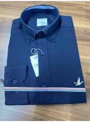 8605-BYMN Koyu Lacivert  Comfort Fit Gömlek