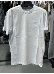 8632- Ami Beyaz Kabartma Kalp Logolu Tshirt