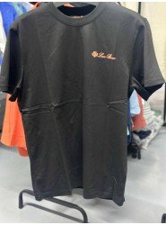 8634- Loro Piana Siyah Göğüs Logo Detaylı Tshirt