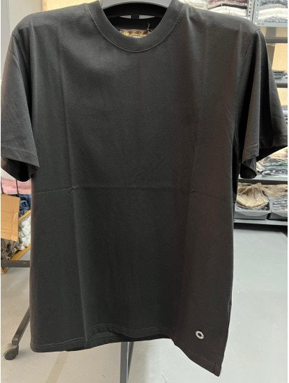 8635- Loro Piana Siyah Eteği Logo Detaylı Tshirt