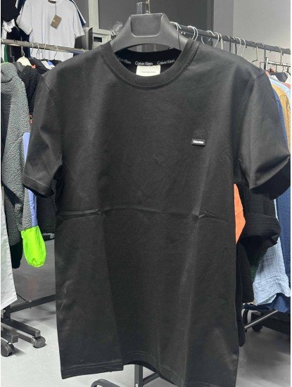 8637- Ck Önü Minik Logo Enjeksiyon Baskılı Tshirt