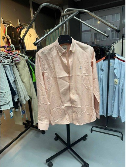 8643- BYMN Somon Rengi Oxford Slim Fit Gömlek