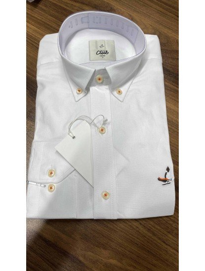 8644- BYMN Beyaz Oxford Slim Fit Gömlek