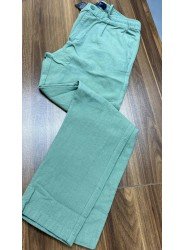 8649-NTWRK Yeşil Rengi Regular Fit Keten Pantolon