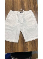 8652-NTWRK Beyaz Rengi Regular Fit Keten Şort