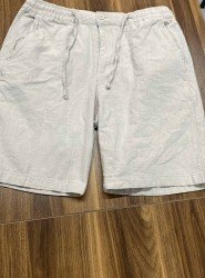 8653-NTWRK Vizon Rengi Regular Fit Keten Şort