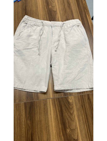 8653-NTWRK Vizon Rengi Regular Fit Keten Şort
