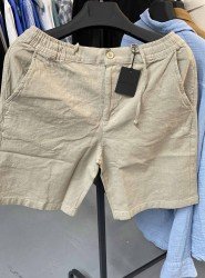 8655-NTWRK A. Yeşil Rengi Regular Fit Keten Şort